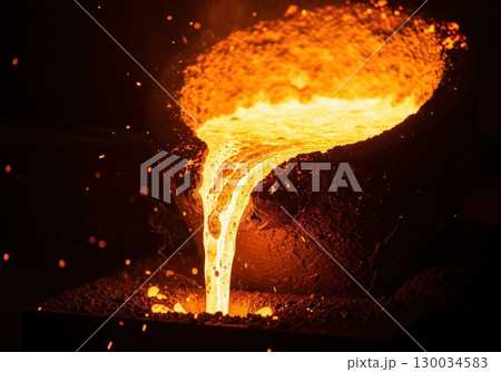 the flame burning the flame on the grill 130034583