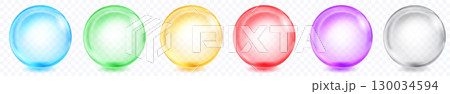 Set of translucent colored spheres. Set of translucent colored spheres. 130034594