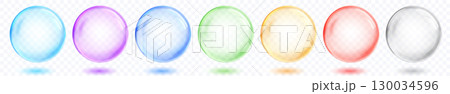 Set of translucent colored spheres. Set of translucent colored spheres. 130034596