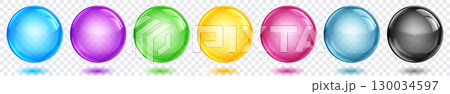 Set of translucent colored spheres. Set of translucent colored spheres. 130034597