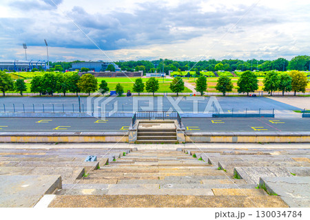 Grandstand and stand Zeppelin Tribune, Soldiers Field Nurnberg Rams Soldierfield and Norisring rally grounds in Zeppelinfeld Zeppelin Field in Nuremberg city, Middle Franconia, Bavaria state, Germany Grandstand and stand Zeppelin Tribune, Soldiers Field Nurnberg Rams Soldierfield and Norisring rally grounds in Zeppelinfeld Zeppelin Field in Nuremberg city, Middle Franconia, Bavaria state, Germany 130034784