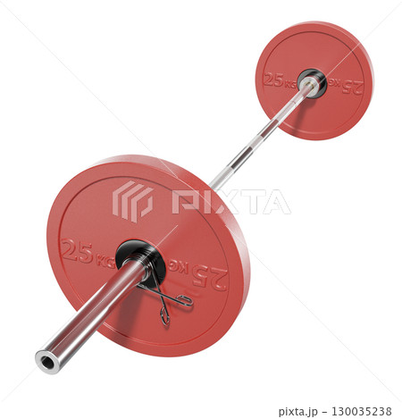 Cast Iron Olympic Adjustable Barbell, weightlifting gym equipment, side view Cast Iron Olympic Adjustable Barbell, weightlifting gym equipment, side view 130035238