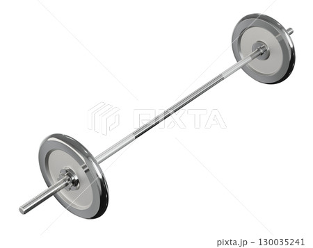 Cast Iron Adjustable Barbell, weightlifting gym equipment, side view Cast Iron Adjustable Barbell, weightlifting gym equipment, side view 130035241