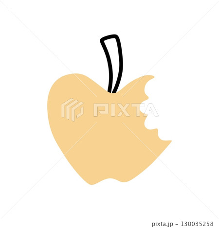 Apple doodle icon hand drawn in a modern minimalistic style 130035258