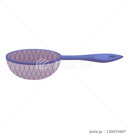 Confectionery sieve tool for homemade cooking, kitchen equipment for sifting flour, powder, baking stuff vector isolated Confectionery sieve tool for homemade cooking, kitchen equipment for sifting flour, powder, baking stuff vector isolated 130035667