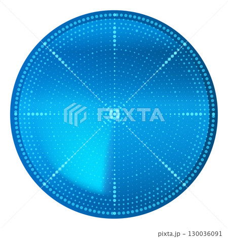 Realistic digital blue HUD radar display in searching, vector navigation interface navy or air sonar system dashboard Realistic digital blue HUD radar display in searching, vector navigation interface navy or air sonar system dashboard 130036091