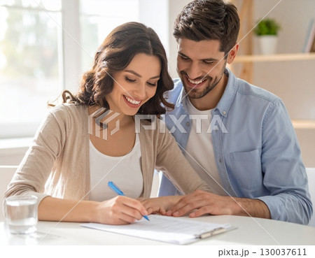 幸せを記す夫婦のひととき 130037611