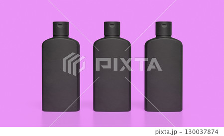 The Black shampoo bottle for Beauty product concept 3d Rendering. The Black shampoo bottle for Beauty product concept 3d Rendering. 130037874