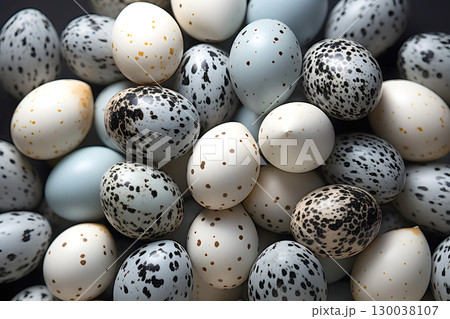 colored spotted decorative partridge eggs 130038107