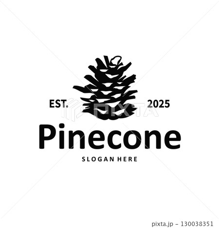 Pinecone design, modern minimalist plant concept and also vintage retro, design for brand symbol, poster, template, and business Pinecone design, modern minimalist plant concept and also vintage retro, design for brand symbol, poster, template, and business 130038351