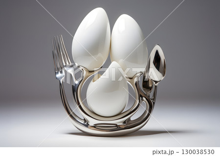 decorative and designer stand and egg rack. art in the food industry 130038530