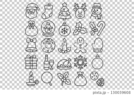 Cute Christmas illustration material 130039608