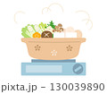 電気のカセットコンロで調理するお鍋料理のイラスト 130039890