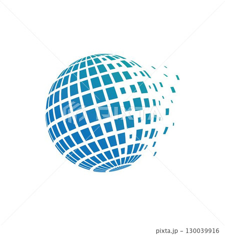 Global technology logo vector Global technology logo vector 130039916
