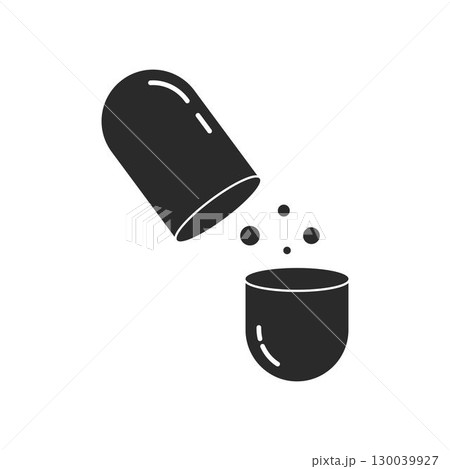Medical pills, capsule and drug logo vector 130039927