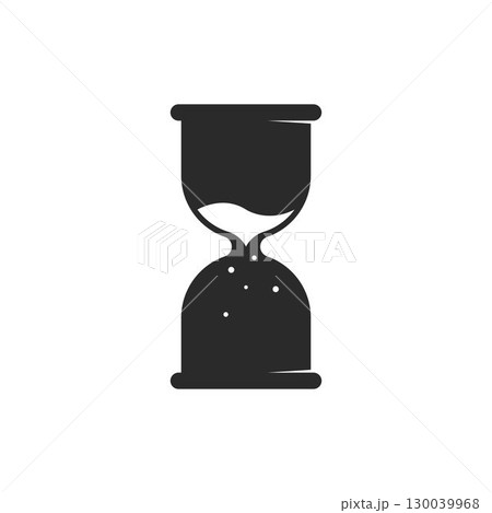 Hourglass timer icon in trendy flat design. 130039968