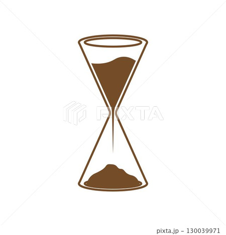 Hourglass timer icon in trendy flat design. Hourglass timer icon in trendy flat design. 130039971
