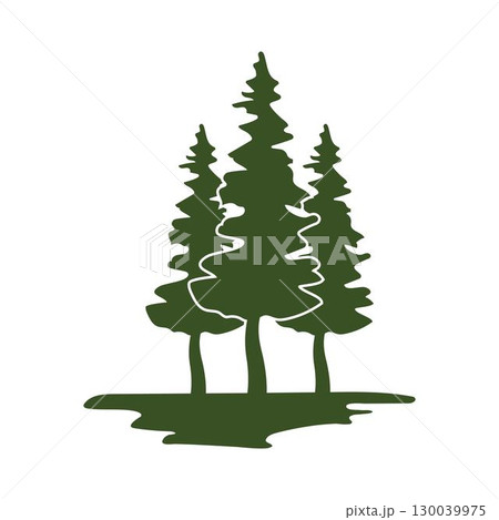 Pine tree logo ilustration vector 130039975