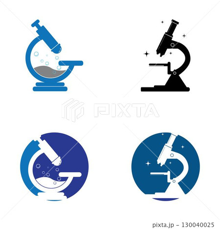 Microscope logo vector icon design Microscope logo vector icon design 130040025