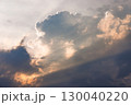 夕方の空オレンジ色橙色 130040220