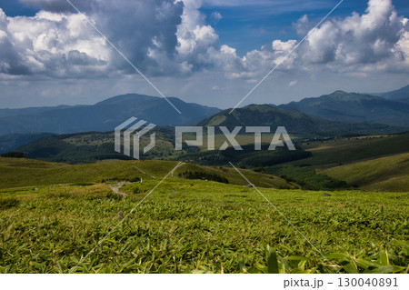 車山高原山頂から見る八島湿原と鷲ヶ峰 長野県茅野市 車山高原山頂から見る八島湿原と鷲ヶ峰 長野県茅野市 130040891