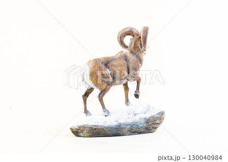 Barbary sheep on isolated background 130040984