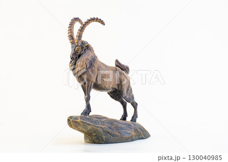 mountain goat on isolated background 130040985