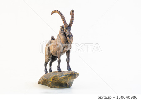 mountain goat on isolated background 130040986