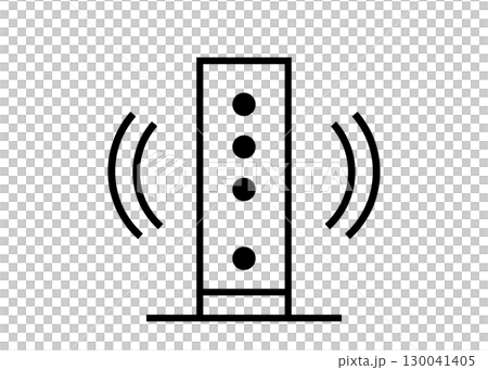 Wi-Fi radio wave router icon illustration 130041405