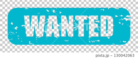 WANTED Icon Illustration Simple Vector Material Turquoise Blue 130042063
