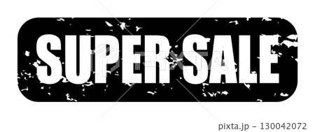 SUPER SALE アイコン イラスト シンプル ベクター素材 ブラック 130042072