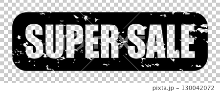 SUPER SALE アイコン イラスト シンプル ベクター素材 ブラック 130042072