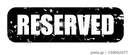 RESERVED アイコン イラスト シンプル ベクター素材 ブラック 130042077