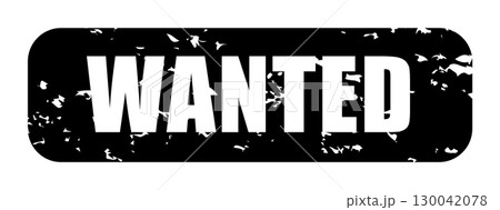 WANTED アイコン イラスト シンプル ベクター素材 ブラック WANTED アイコン イラスト シンプル ベクター素材 ブラック 130042078