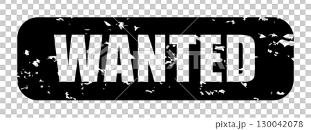 WANTED Icon Illustration Simple Vector Material Black 130042078