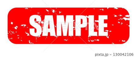 SAMPLE アイコン イラスト シンプル ベクター素材 レッド 130042106