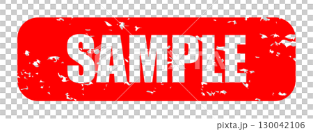 SAMPLE アイコン イラスト シンプル ベクター素材 レッド 130042106