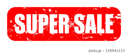 SUPER SALE アイコン イラスト シンプル ベクター素材 レッド 130042113