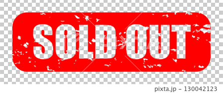 SOLD OUT icon illustration simple vector material red SOLD OUT icon illustration simple vector material red 130042123