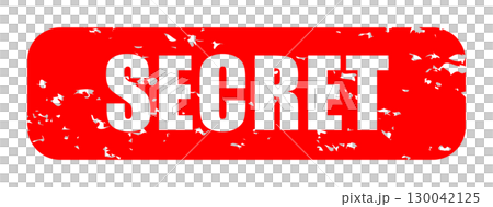 SECRET Icon Illustration Simple Vector Material Red 130042125