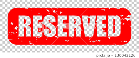 RESERVED Icon Illustration Simple Vector Material Red 130042126