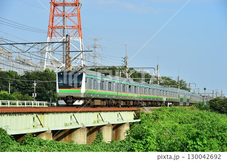 高崎線　E233系　岡部～本庄 130042692