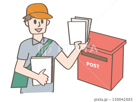 ポスティングの仕事をする人 130042883