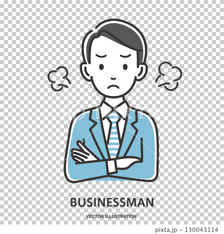 憤怒和沮喪的男性辦公室職員 130043114