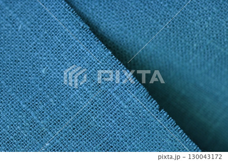 blue green hemp viscose natural fabric cloth color, sackcloth rough texture of textile fashion 130043172