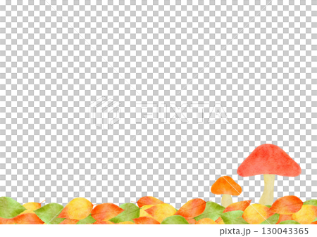 彩色水彩蘑菇框架圖 彩色水彩蘑菇框架圖 130043365