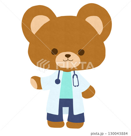 白衣を着たクマのイラスト 130043884