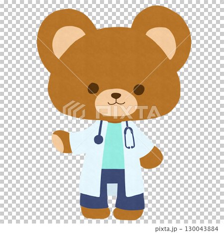 白衣を着たクマのイラスト 130043884