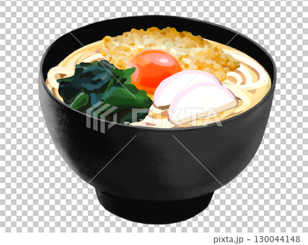 月見うどん（黒椀） 130044148