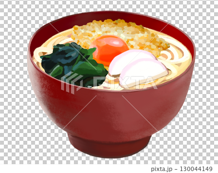 月見うどん（赤椀） 130044149